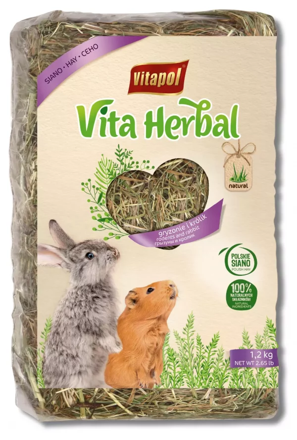 100% Natural Pure HAY Grass – Rabbit Rodents Small Animals – Healthy FOOD (LO-71042) 1,2kg